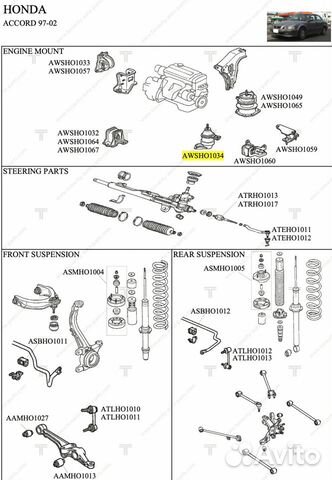 Опора двигателя Tenacity Honda Accord 50821S84A01
