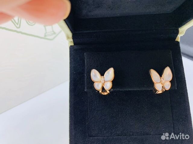 Серьги Van Cleef Alpes Two Butterfly