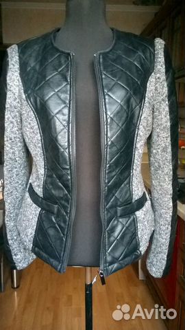 Кожаная куртка пиджак р.44-46 Кожаная куртка пиджак р.44-46