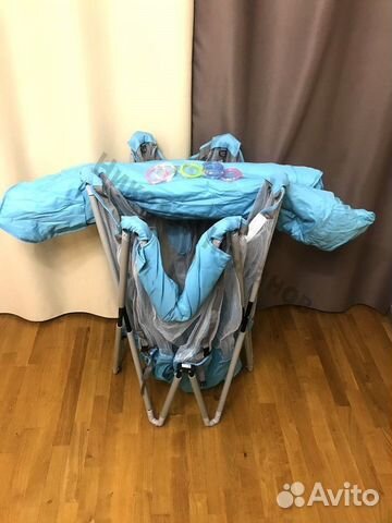 Складной манеж голубой Складной манеж голубой