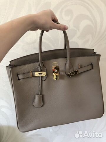 Сумка кожаная в стиле Hermes Birkin 35