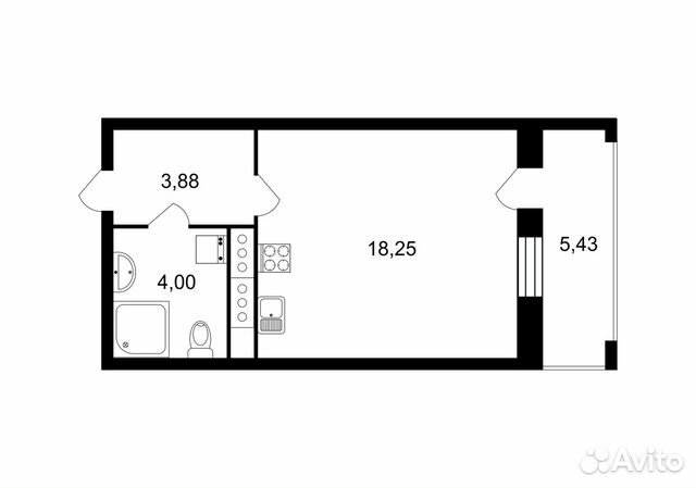 Студия, 26.1 м², 12/13 эт. Студия, 26.1 м², 12/13 эт.