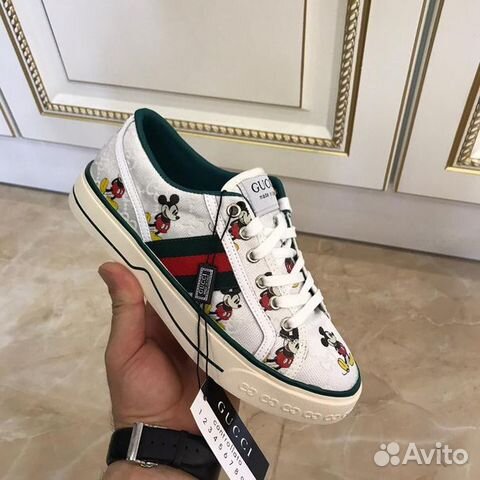 Кеды Gucci с Микки Маусом Гуччи кроссовки