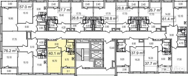 1-к квартира, 40.1 м², 5/25 эт. 1-к квартира, 40.1 м², 5/25 эт.