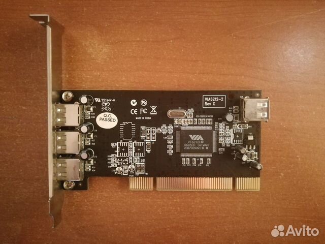 USB 2.0 PCI контроллер STLab, 4 Port