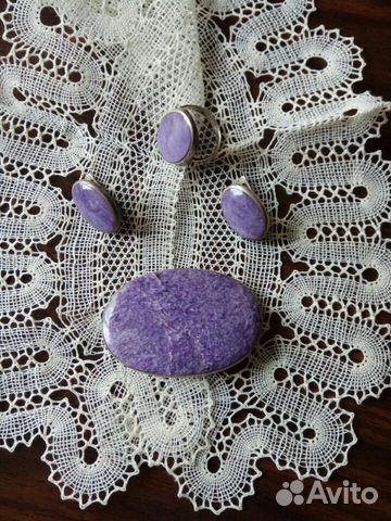 Комплект брошь серьги кольцо