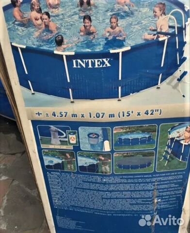 Каркасный бассейн intex 457x107 см