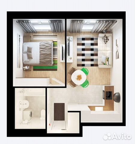 1-к квартира, 36.3 м², 12/15 эт.