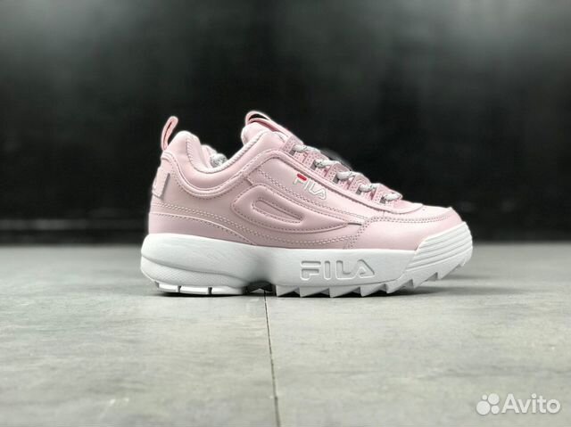 Fila Disruptor 2 Pink White розовые кожаные Fila Disruptor 2 Pink White розовые кожаные