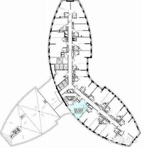 Студия, 47.6 м², 28/39 эт. Студия, 47.6 м², 28/39 эт.