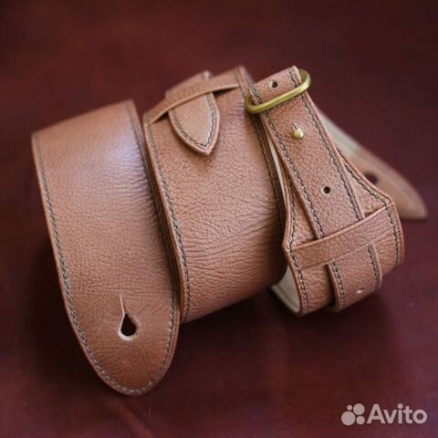 Кожаный гитарный ремень