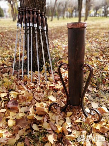 Шампура с кованой подставкой