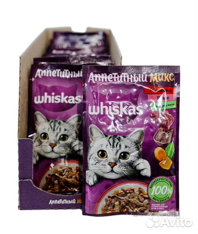 Влажный корм для кошек Whiskas аппетитный микс