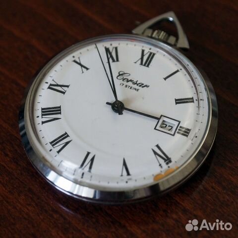 Corsar винтажные карманные механические часы