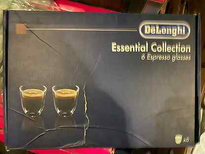 Delonghi набор стаканов для espresso 6 шт