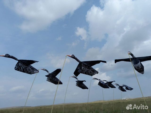 Чучело для охоты гусь гуменник (флюгер)