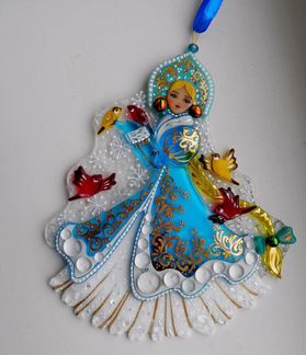 Авторские елочные игрушки из стекла