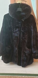 Шуба норковая blackglama с капюшоном