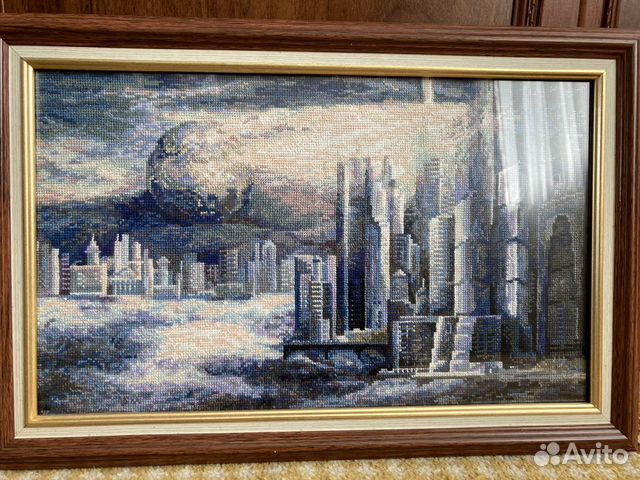 Вышивка крестом «город будущего»