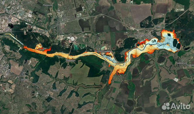 Дамба белгородского водохранилища карта