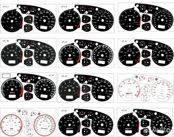 Шкалы для приборой панели audi a6 c5