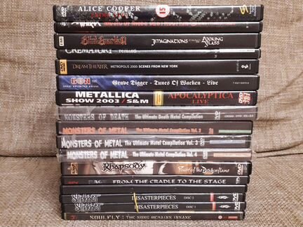 DVD диски с тяжелой музыкой (концерты и клипы)