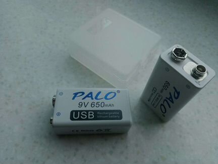 Аккумуляторная батарейка крона