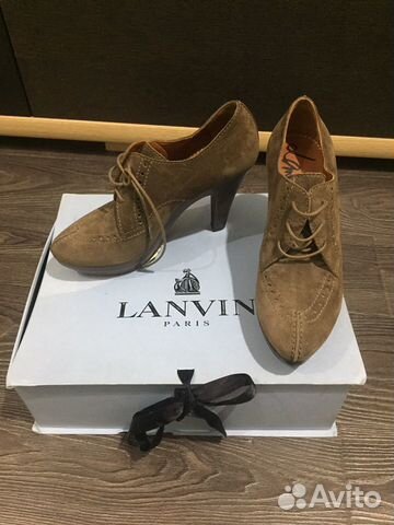 Ботильоны Lanvin замша 36,5 Новые оригинал
