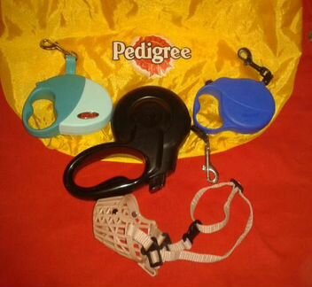 Поводки-рулетки/поводки/шлейки/ошейники/намордник