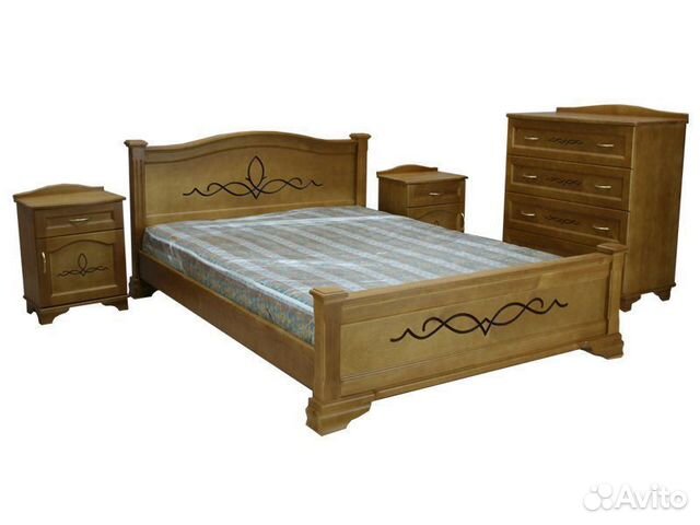 Кровать из дерева Соната в комплекте