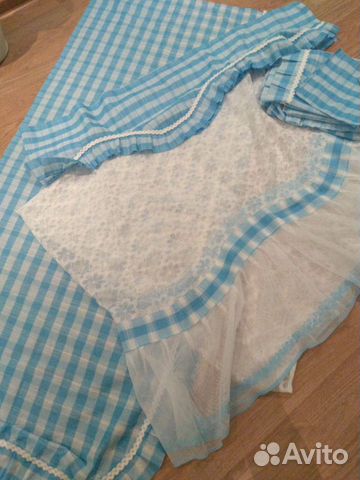 Занавеска и комплект штор на дачу или кухню