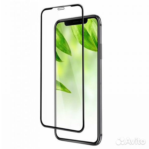 Защитное стекло iPhone X, XS, 11 PRO чёрное