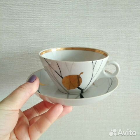 Чашка с блюдцем Дулево