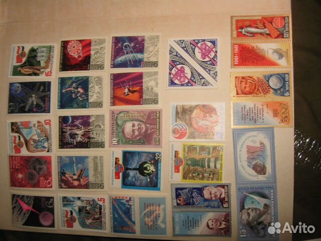 Марки космос негашёные