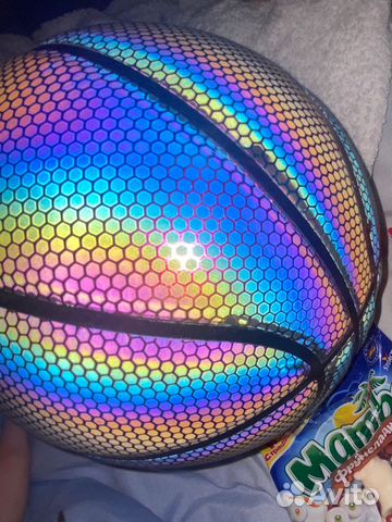 Баскетбольный мяч 7 рефлективный светящийся