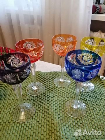 Фужеры цветной хрусталь германия