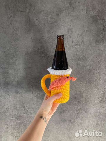 Пивная кружка, чехол вязаная