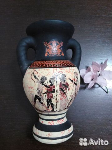Ваза, амфора/ керамика/Греция,ручная работа, новая