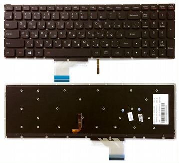 Клавиатура для Lenovo Y50-70 черная с подсветкой