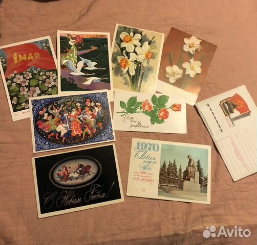 Набор открыток СССР. Чистые. С маркой и без