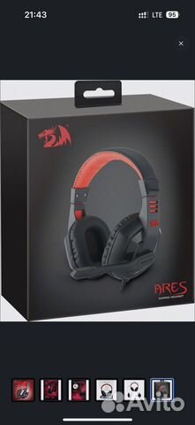 Наушники проводные с микрофоном Redragon Ares