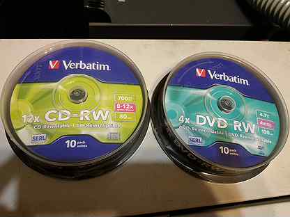 10 DVD-RW и 10 CD-RW дисков