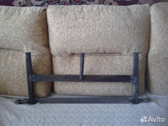 Старинная лучковая пила, длина 83 см с полотном