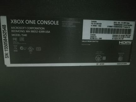 Xbox one 500гб + 1 игра