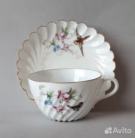 Чайная пара Лимож «Haviland» антикварная