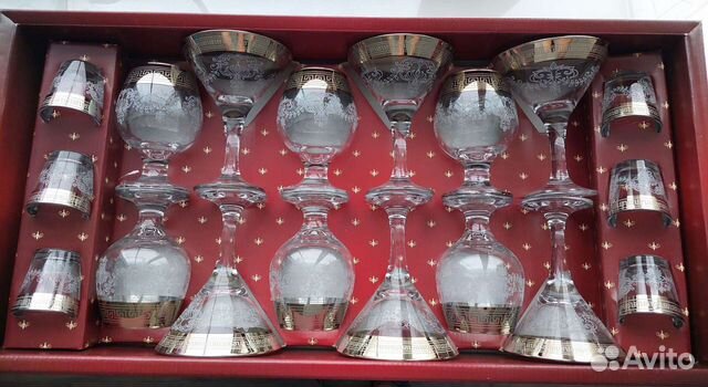 Набор бокалов Гусь-Хрустальный 18 предметов