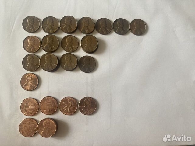 Центы США обмен продажа 1cent/one cent