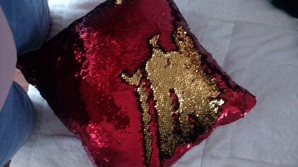 Наволочка с пайетками 45*45