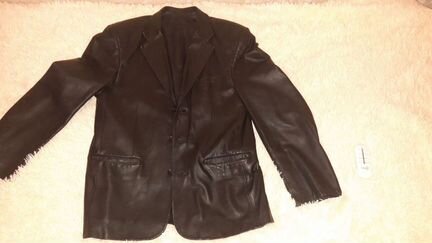 Кожаный пиджак мужской 48-50