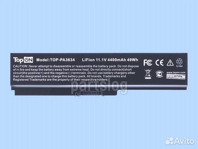 Аккумулятор TOP-PA3634 для Toshiba 11.1V 4400mAh 4